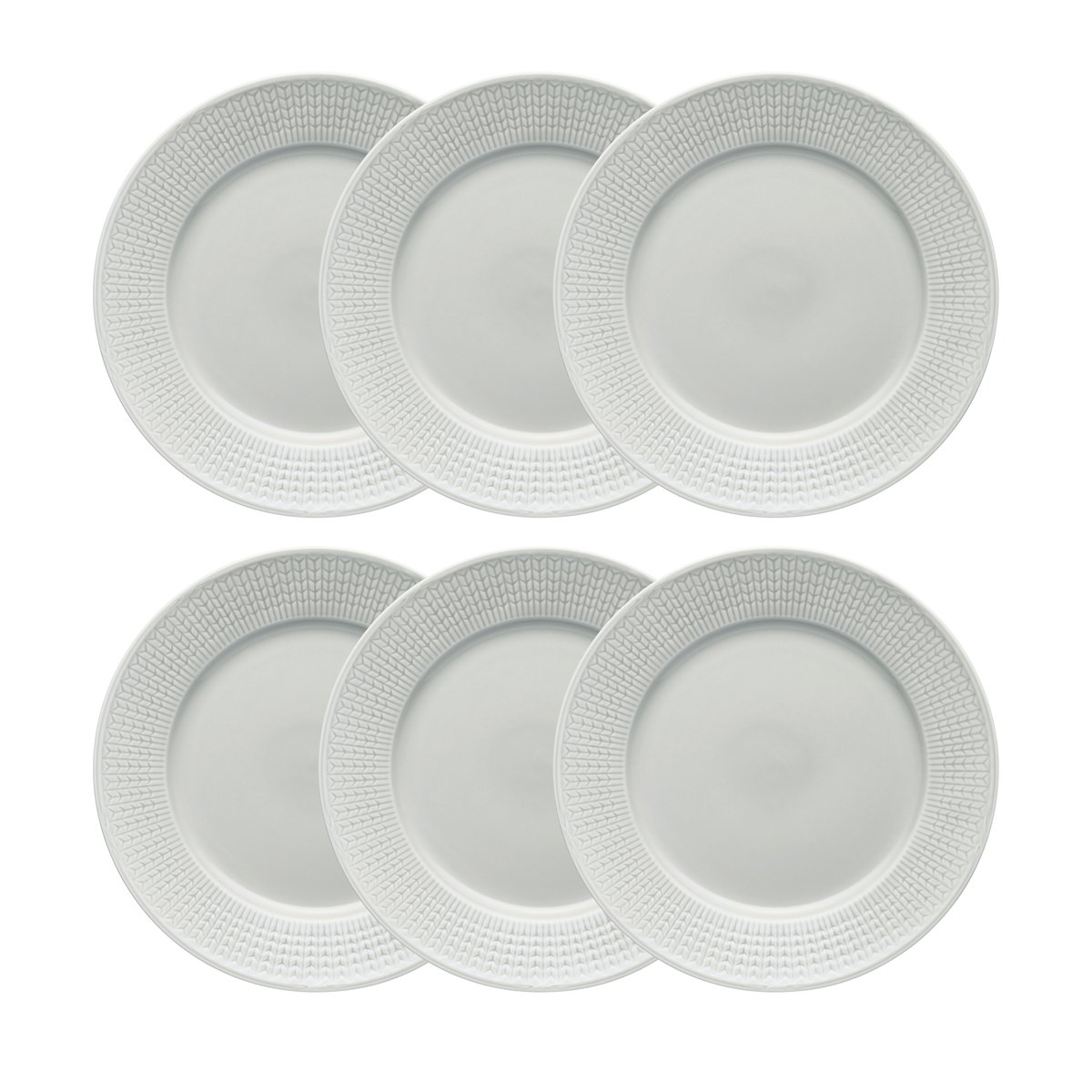 Rörstrand Swedish Grace plate Ø 27 cm 6-pack Mist (grey) Mist (grey)