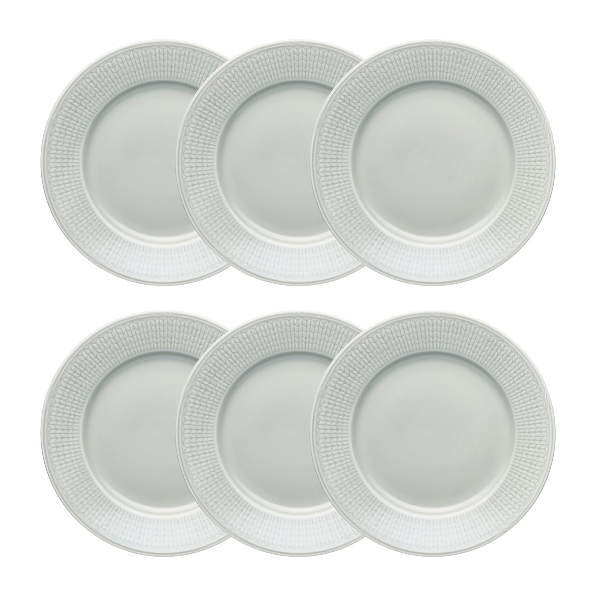 Rörstrand Swedish Grace plate small Ø 21 cm 6-pack Mist (grey) Mist (grey)