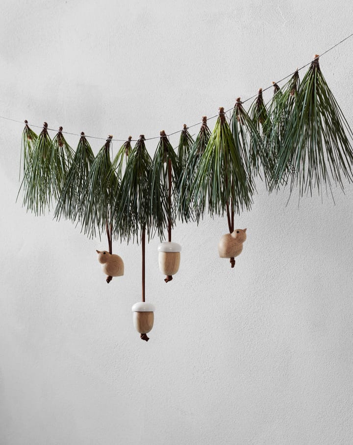 Forest tales sparrow Christmas decorations - Oak - Rosendahl