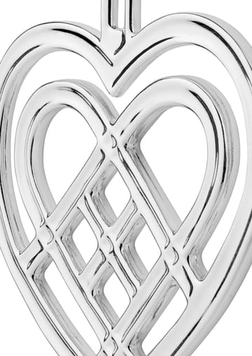 Weaved Heart Christmas ornament 6.5 cm - Silver-plated - Rosendahl