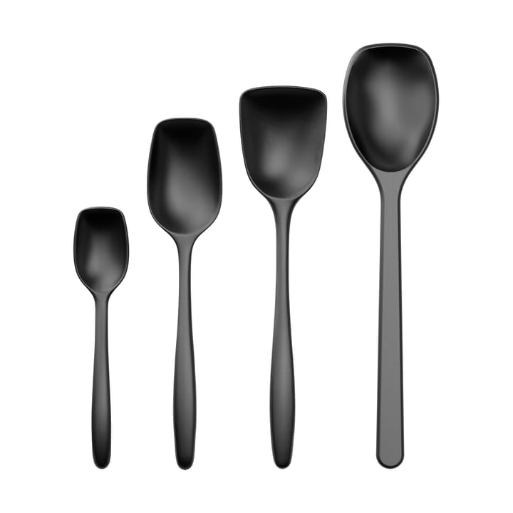 Classic cooking spoon set 4 pieces - Black - Rosti