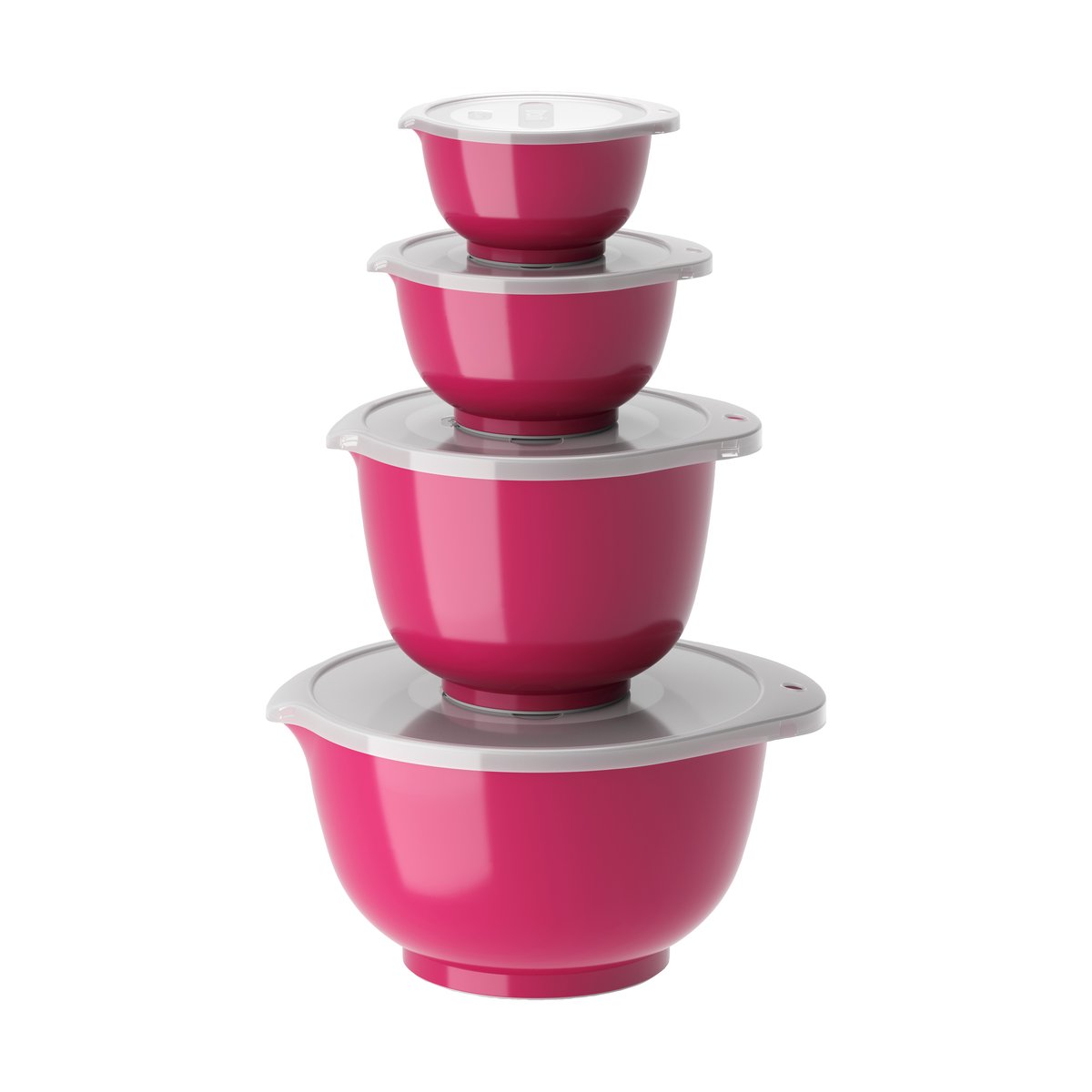 Rosti Margrethe bowl set 4-pack Beetroot | Scandinavian Design | Mixing bowls | Red