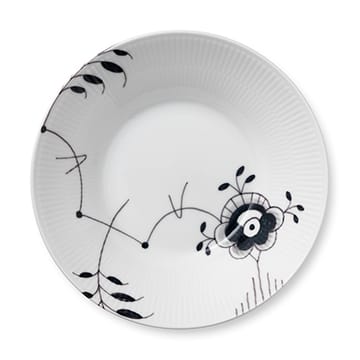 Black Fluted mega deep plate 6 - Ø 24 cm - Royal Copenhagen