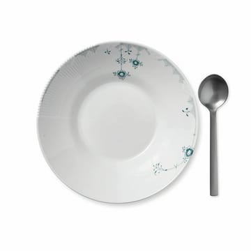 Multicoloured Elements sage green deep plate - 24.5 cm - Royal Copenhagen