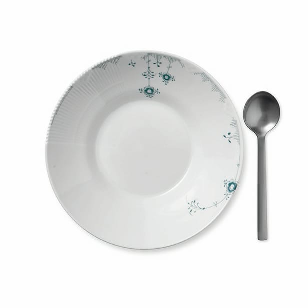 Multicoloured Elements sage green deep plate, 24.5 cm Royal Copenhagen