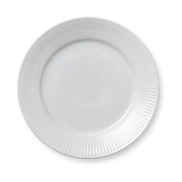 White Fluted plate - Ø 19 cm - Royal Copenhagen