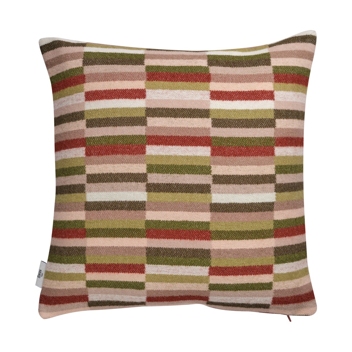 Røros Tweed Ida cushion 50x50 cm Olive burgundy