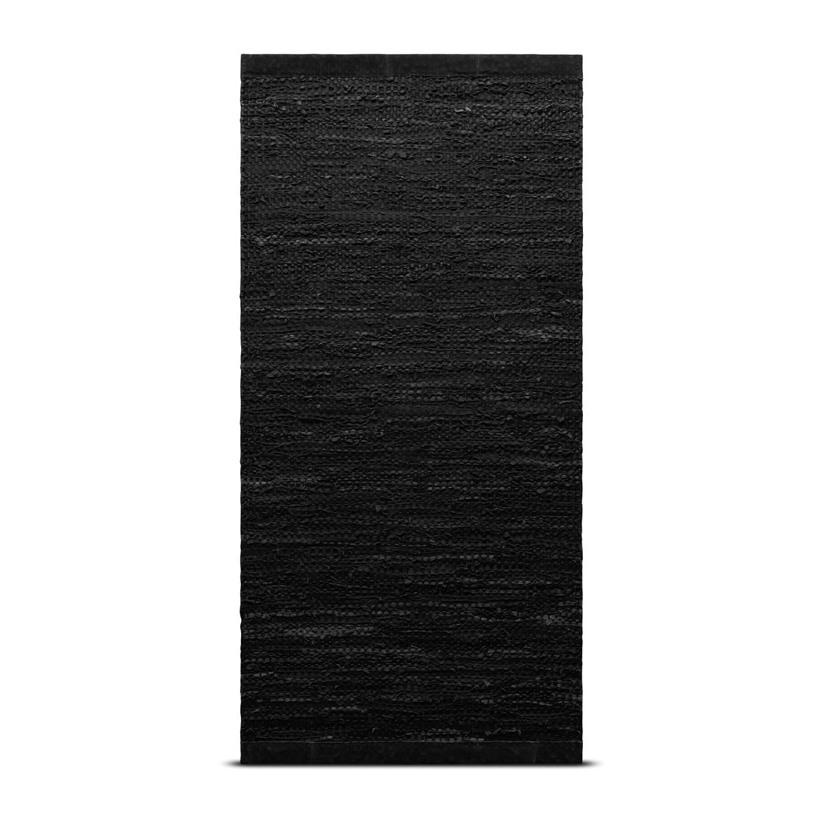 Rug Solid Leather rug  140x200 cm black (black)