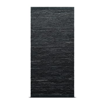 Leather rug 200x300 cm - Dark grey (dark grey) - Rug Solid