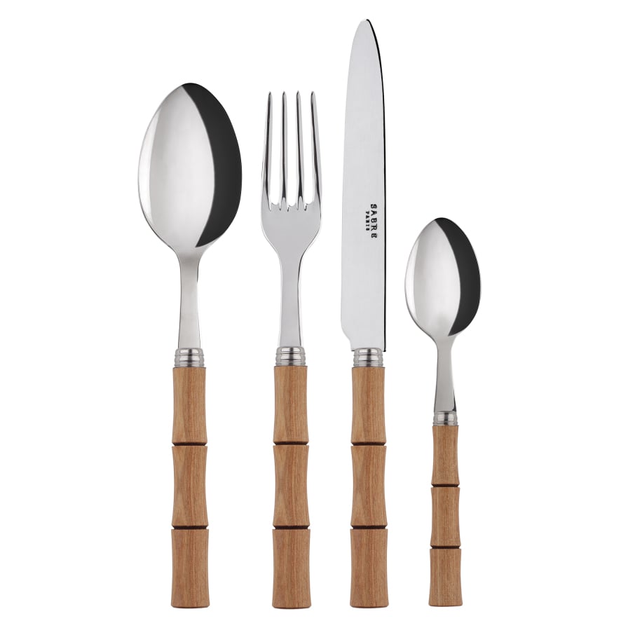 SABRE Paris Bambou cutlery 24 pcs natural wood