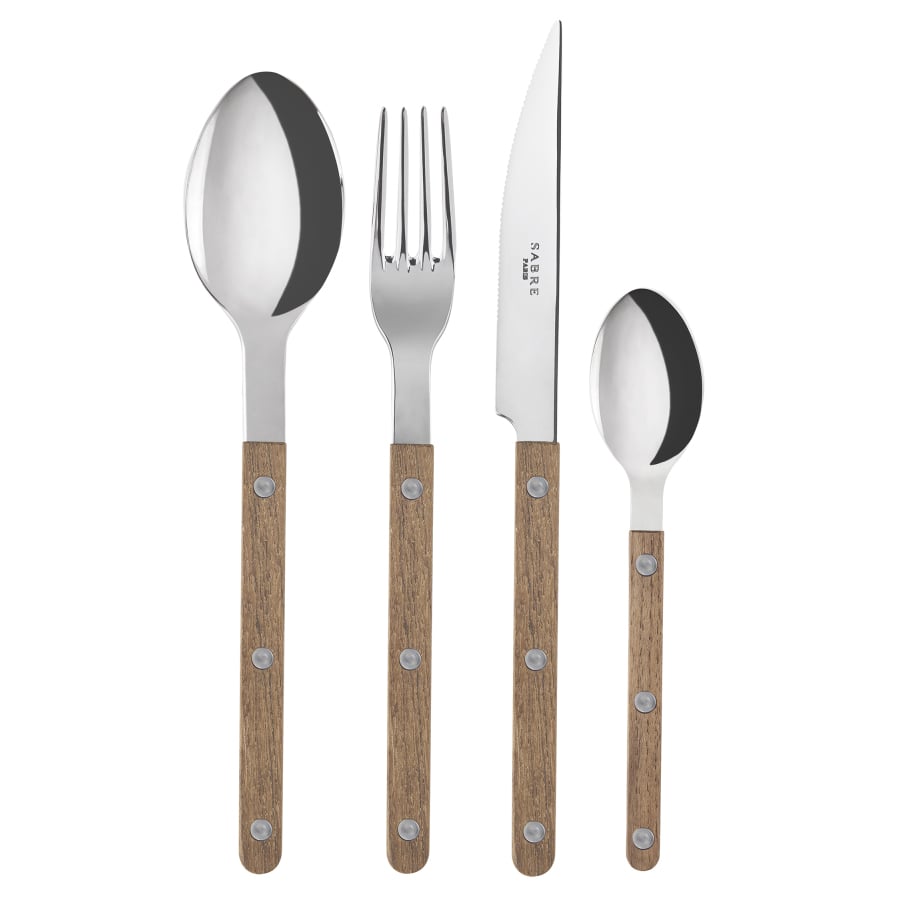 SABRE Paris Bistrot cutlery 24 pcs teak wood