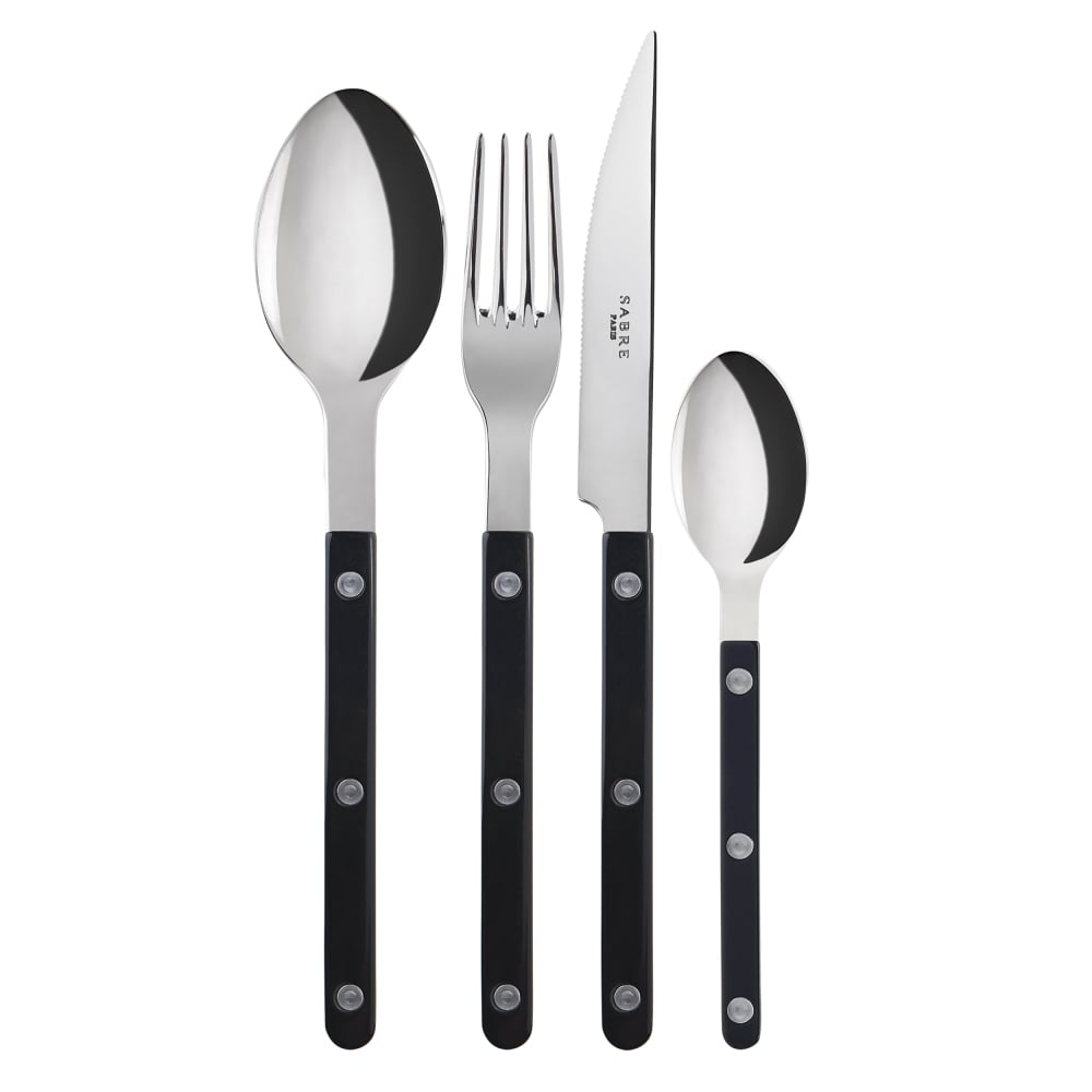 SABRE Paris Bistrot cutlery shiny 24 pcs black