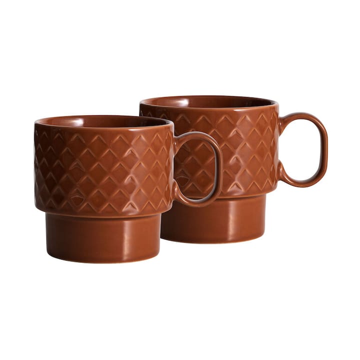 Coffee & More tea mug 2-pack - Terracotta - Sagaform