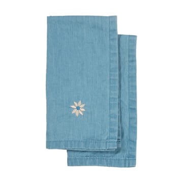 Eden denim kitchen towel 50x70 cm 2-pack - Blue - Sagaform