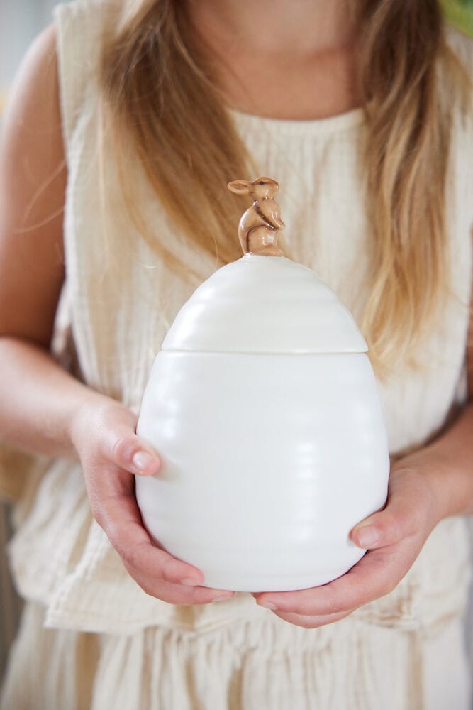 Ellen storage jar with lid Ø11.5 cm, Bone White Sagaform