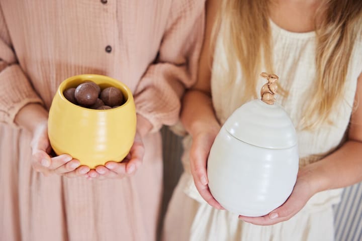 Ellen storage jar with lid Ø11.5 cm, Bone White Sagaform