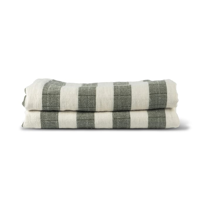 Emilie throw 130x170 cm, Green-white Sagaform