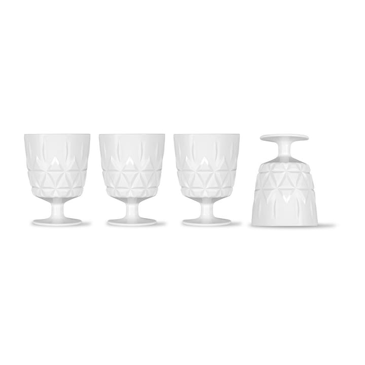 Picknick Juni glass 4-pack - White - Sagaform