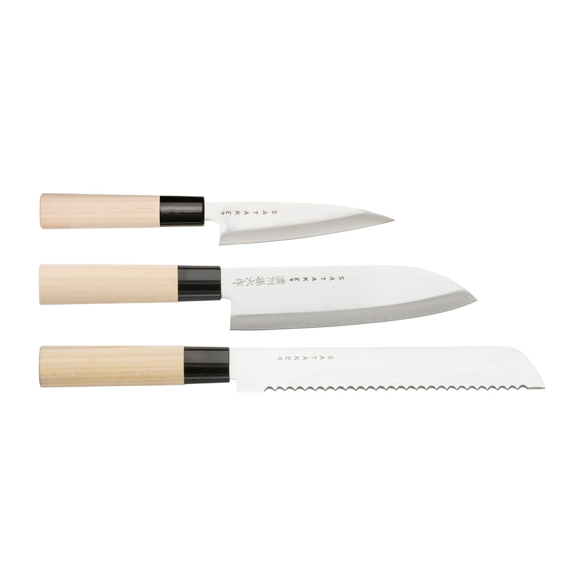 Satake Satake Houcho knife set 3 pieces Hi Carbon Steel