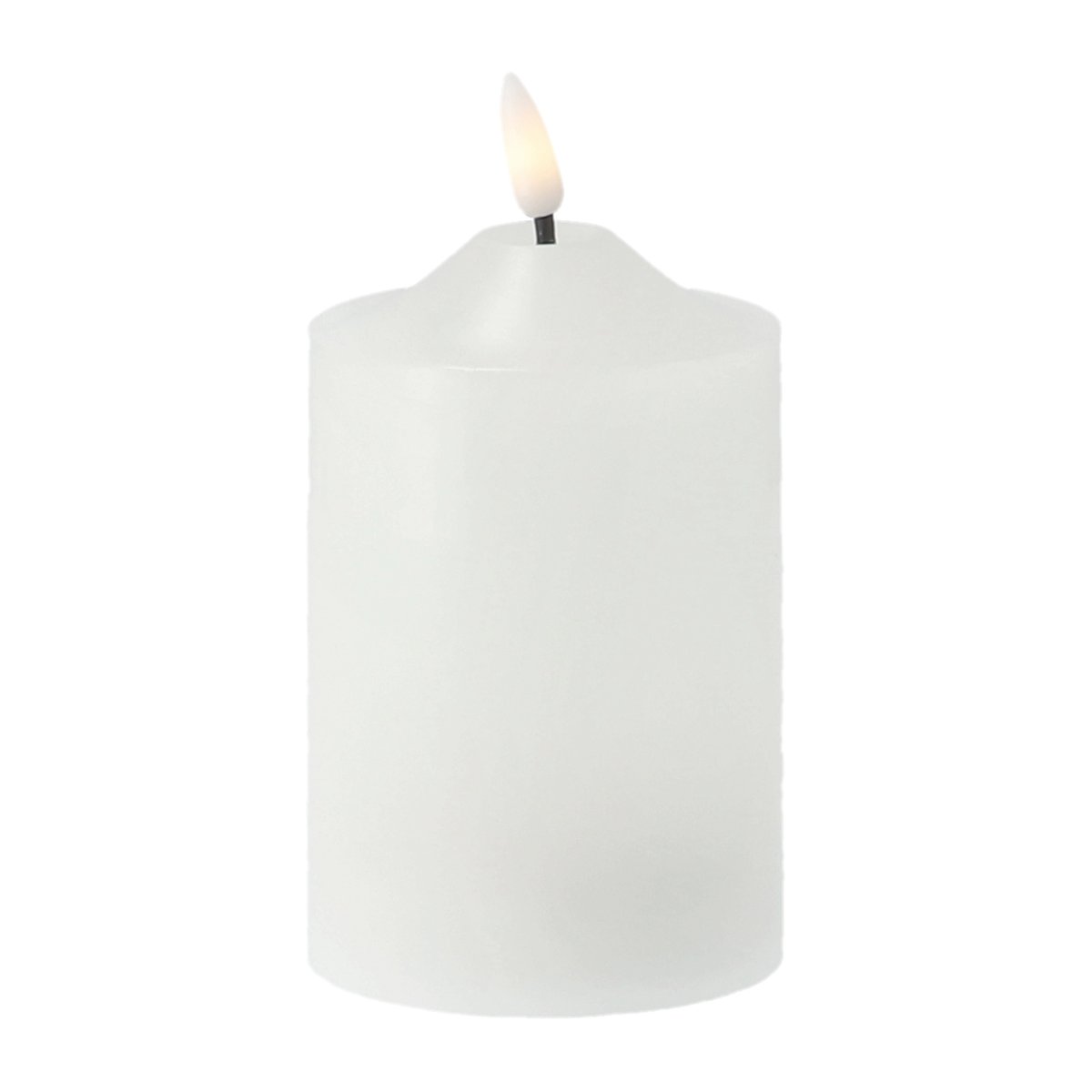 Scandi Essentials Bright block candle LED 15 cm White