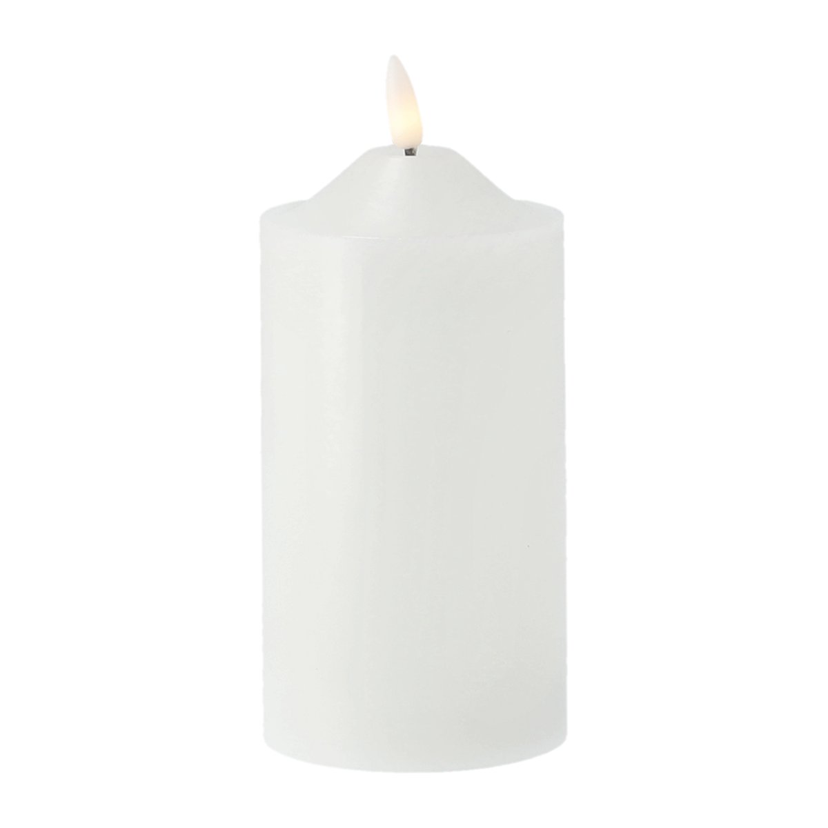 Scandi Essentials Bright block candle LED 17 cm White