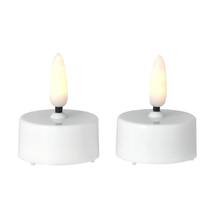 Bright LED tealight Ø3.8 cm 2-pack - White - Scandi Essentials