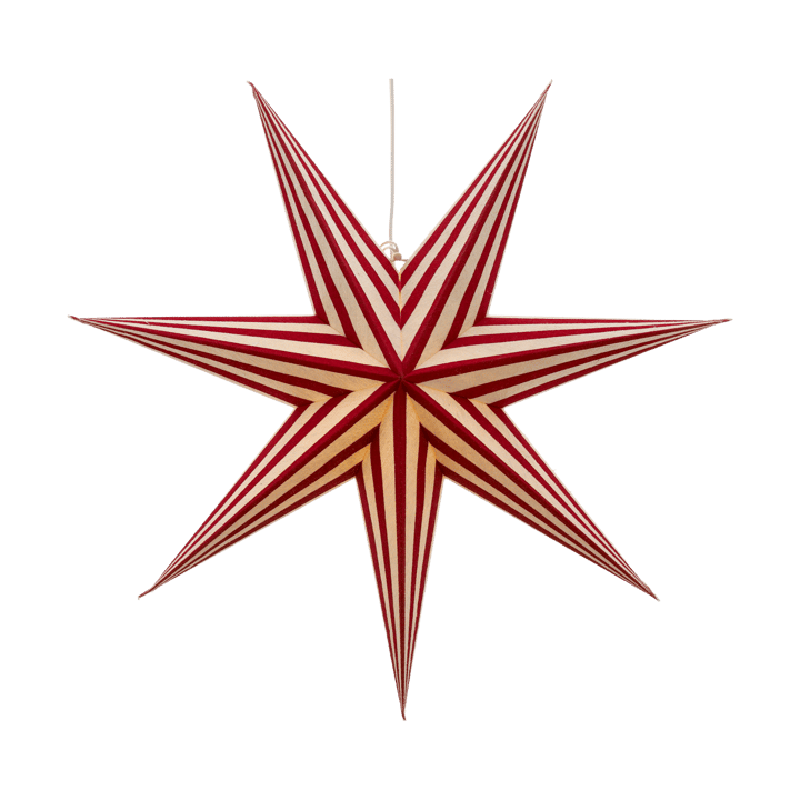 Bare advent star white-red stripes - 60 cm - Scandi Living