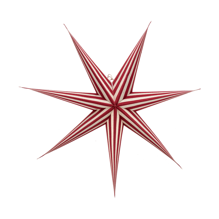 Bare advent star white-red stripes - 80 cm - Scandi Living