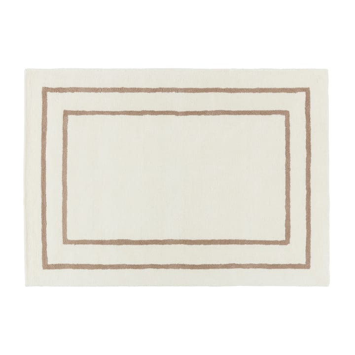 Borders wool carpet, White-beige 200x300 cm Scandi Living