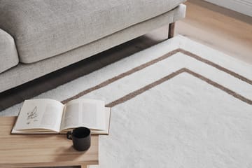 Borders wool carpet - White-beige 200x300 cm - Scandi Living