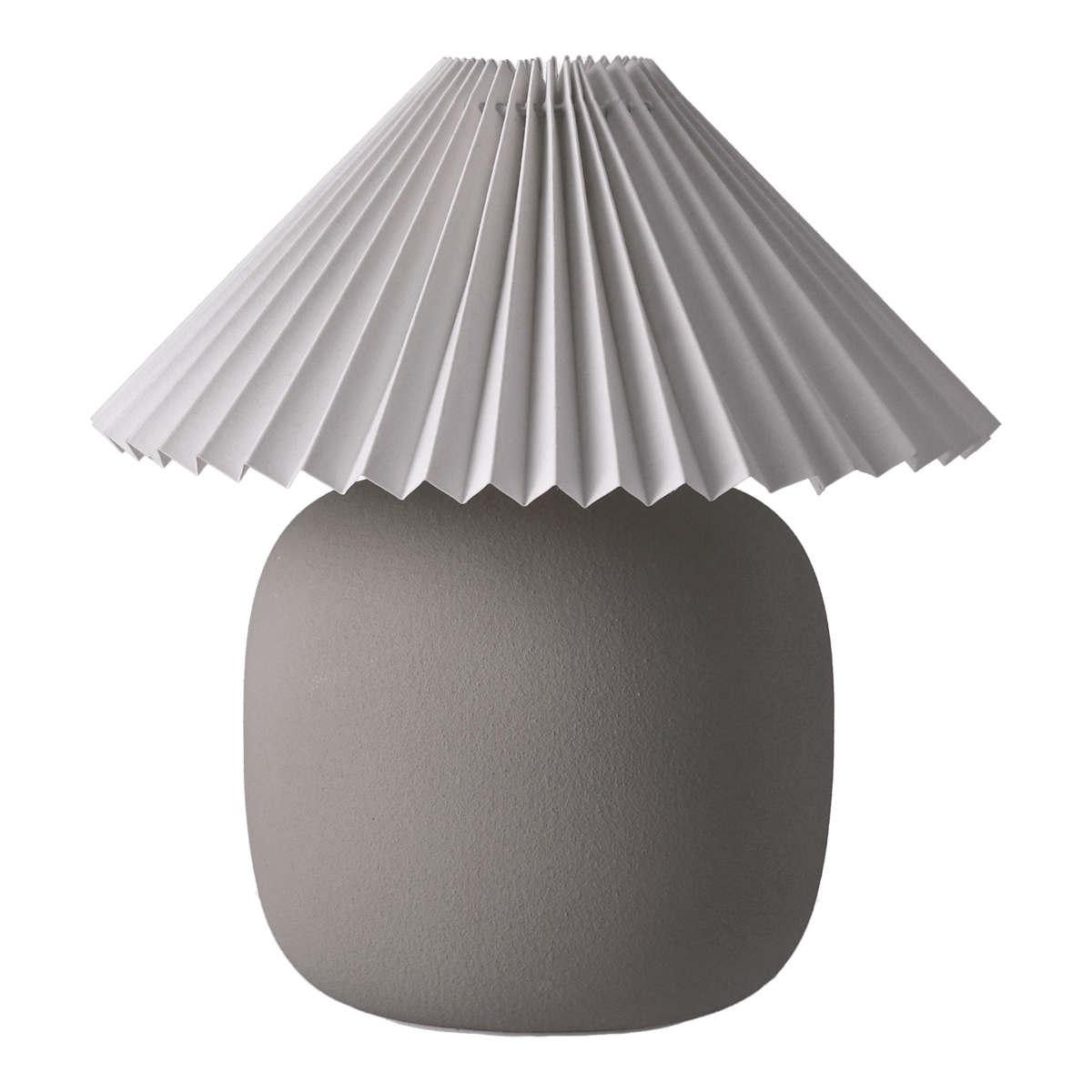 Scandi Living Boulder table lamp 29 cm grey-pleated white Lamp base