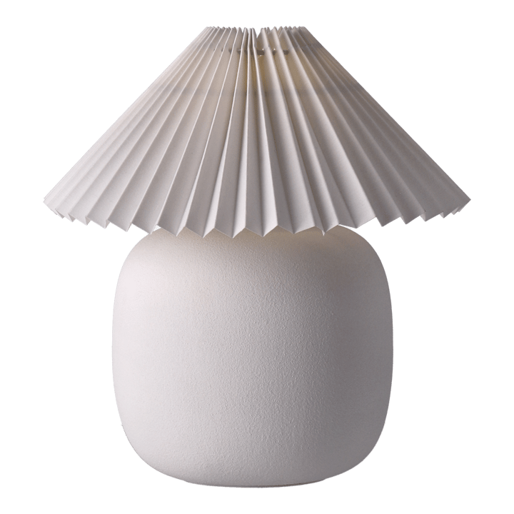 Boulder table lamp 29 cm white-pleated white Scandi Living