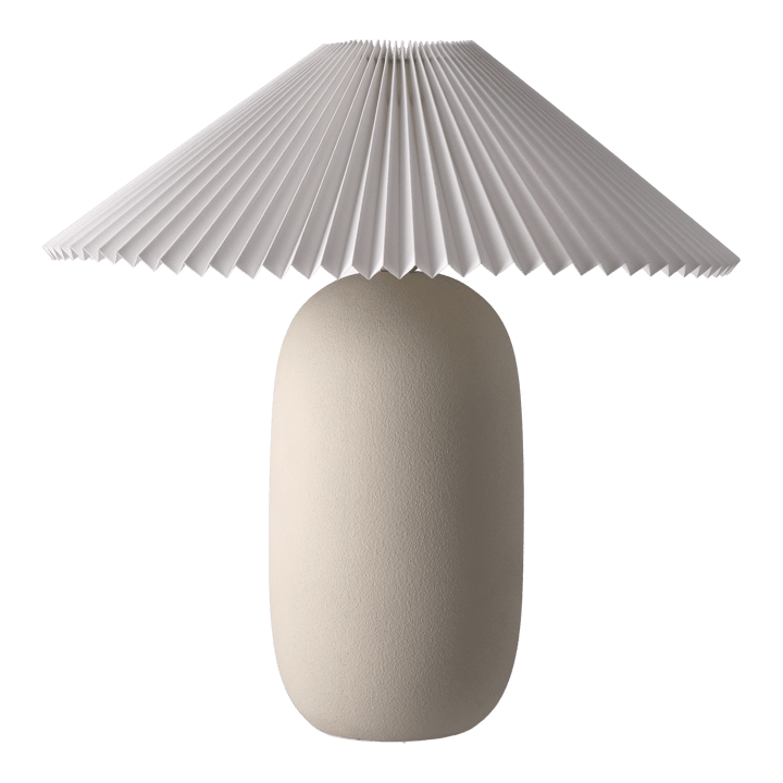 Boulder table lamp 48 cm beige-pleated white - undefined - Scandi Living