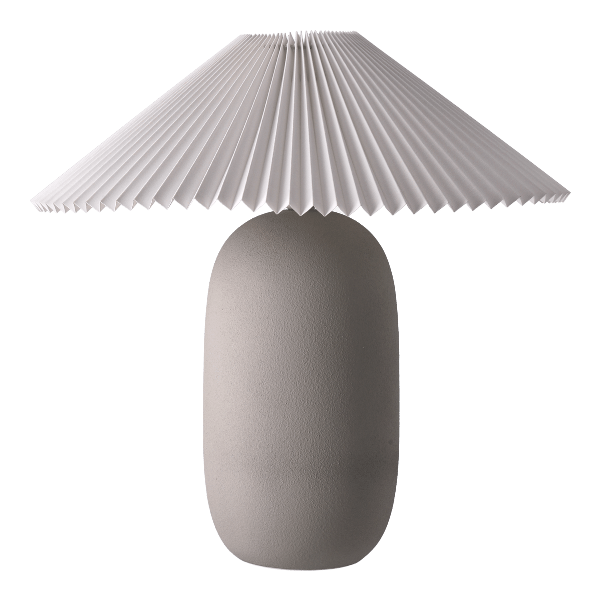 Scandi Living Boulder table lamp 48 cm grey-pleated white Lamp base