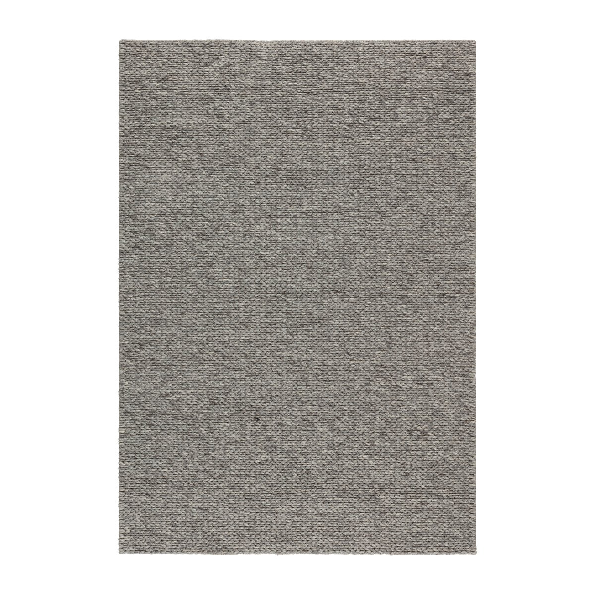 Scandi Living Braided wool carpet natural grey 200x300 cm