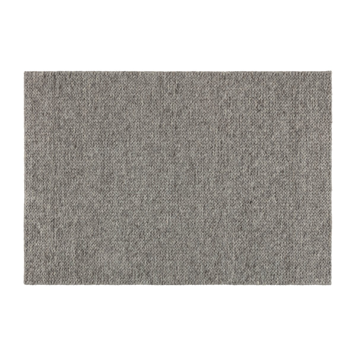 Scandi Living Braided wool carpet natural grey 200x300 cm