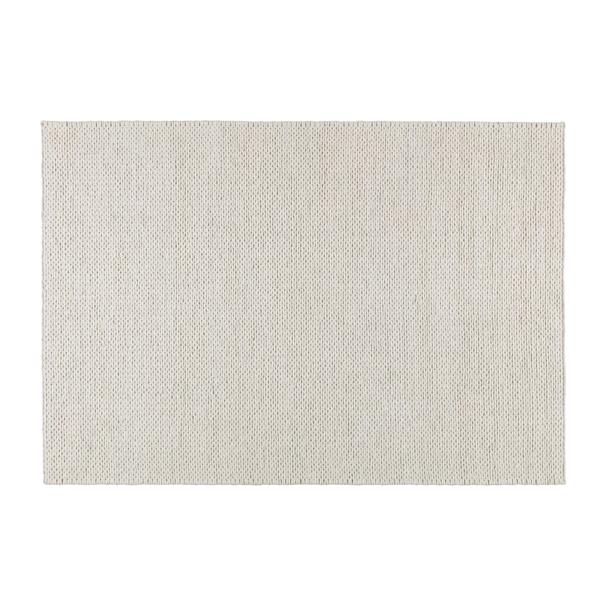 Scandi Living Braided wool carpet natural white 170x240 cm