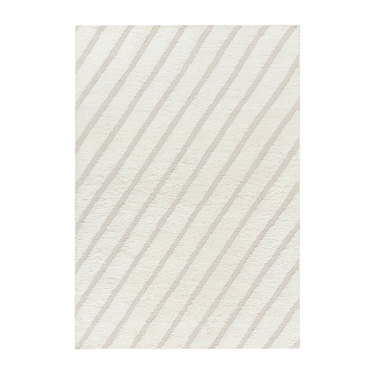 Scandi Living Cozy line wool carpet natural white 170x240 cm