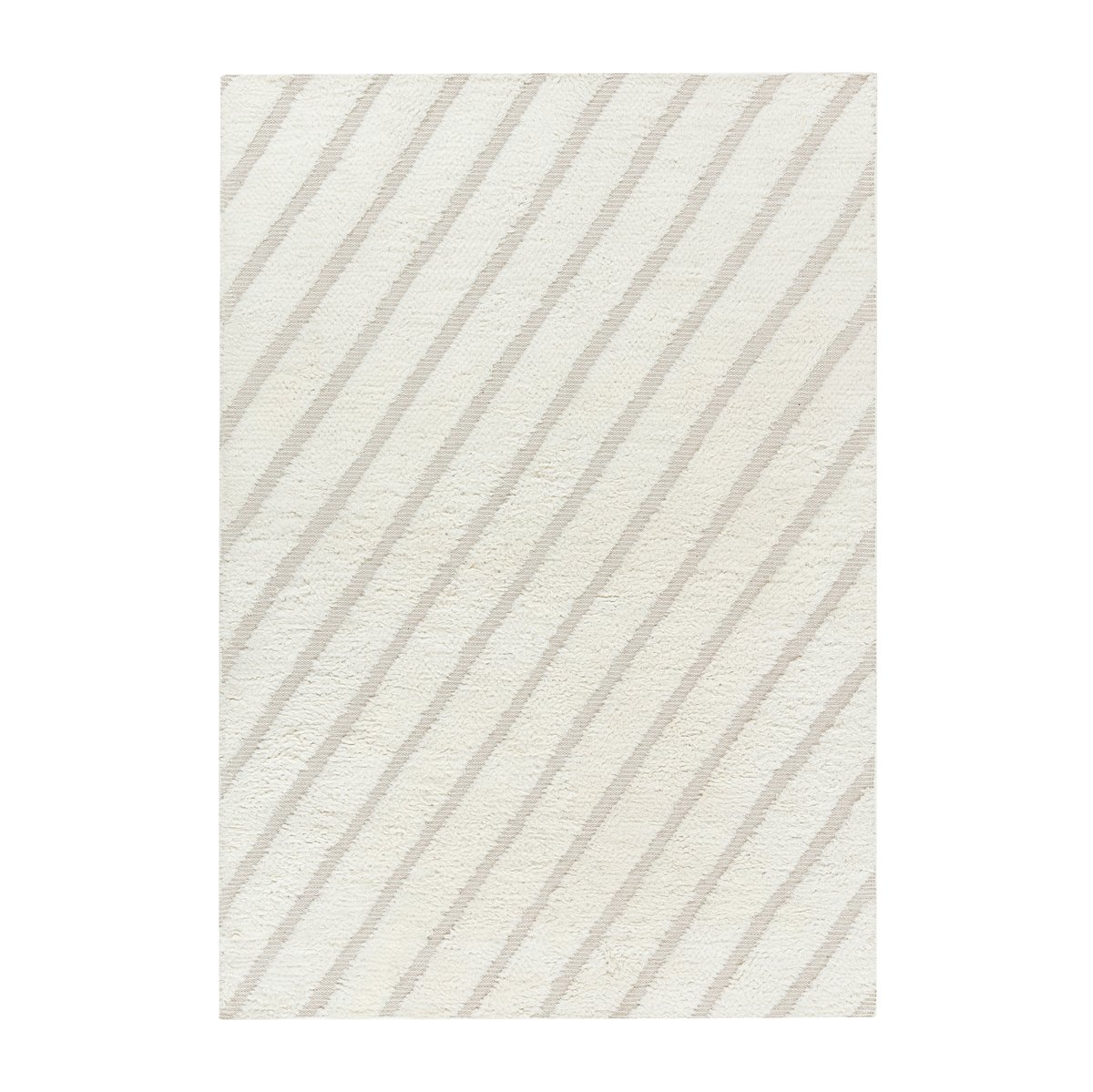 Scandi Living Cozy line wool carpet natural white 200x300 cm