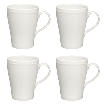 Dots mug 35 cl 4-pack Creamy white