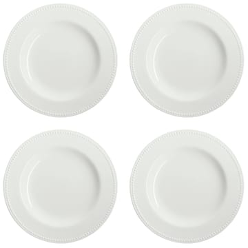 Dots plate 28 cm 4-pack - Creamy white - Scandi Living