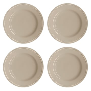 Dots small plate 22 cm 4-pack beige