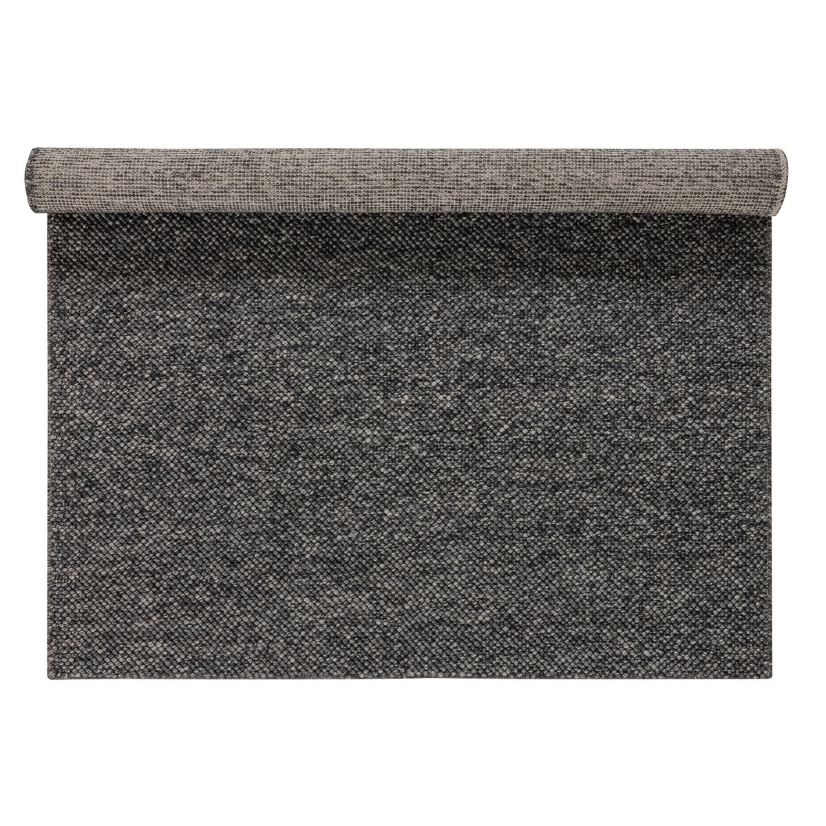 Scandi Living Flock wool carpet dark grey 170x240 cm