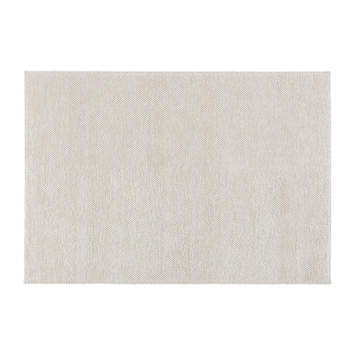 Scandi Living Flock wool carpet natural white 170x240 cm