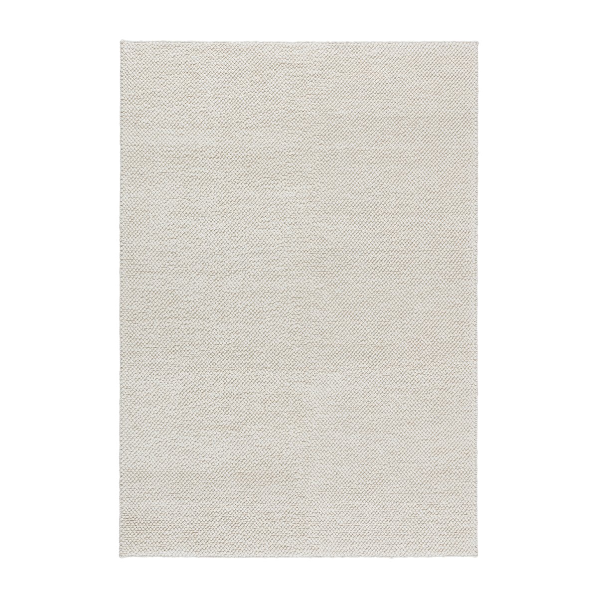 Scandi Living Flock wool carpet natural white 170x240 cm