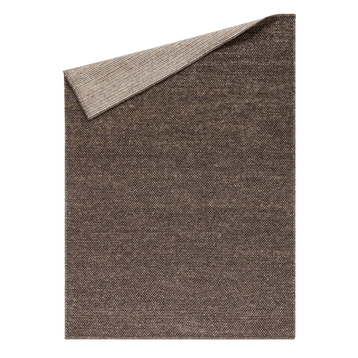 Scandi Living Flock wool carpet nautral brown 170x240 cm