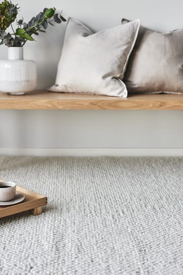 Flock wool rug natural white - 200x300 cm - Scandi Living