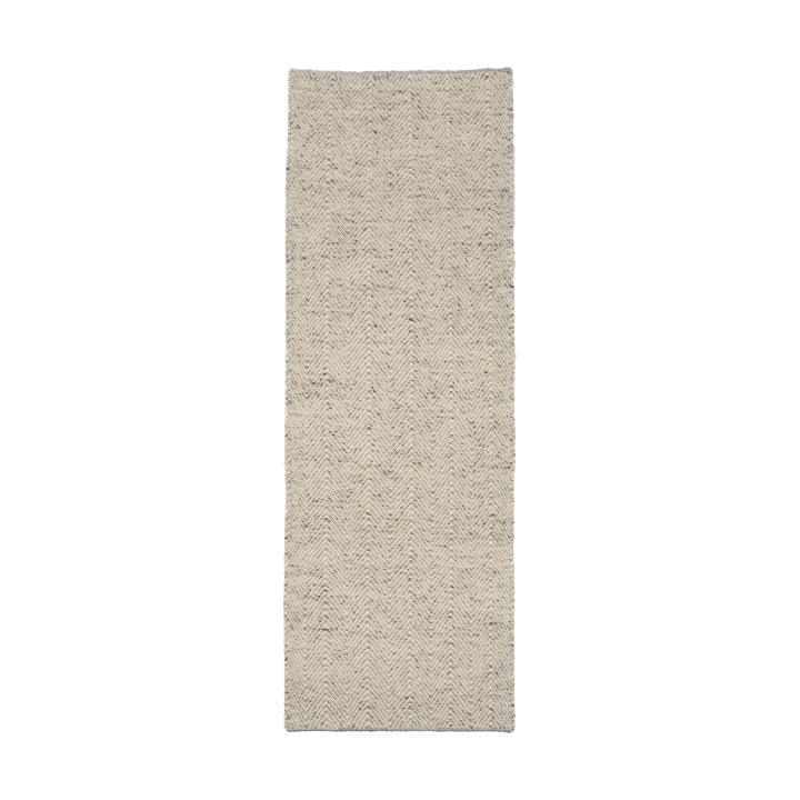 Furrow wool rug natural white/grey, 80x240 cm Scandi Living