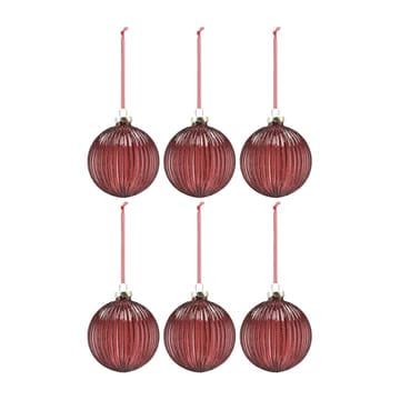 Holiday baubles 6-pack - Red - Scandi Living