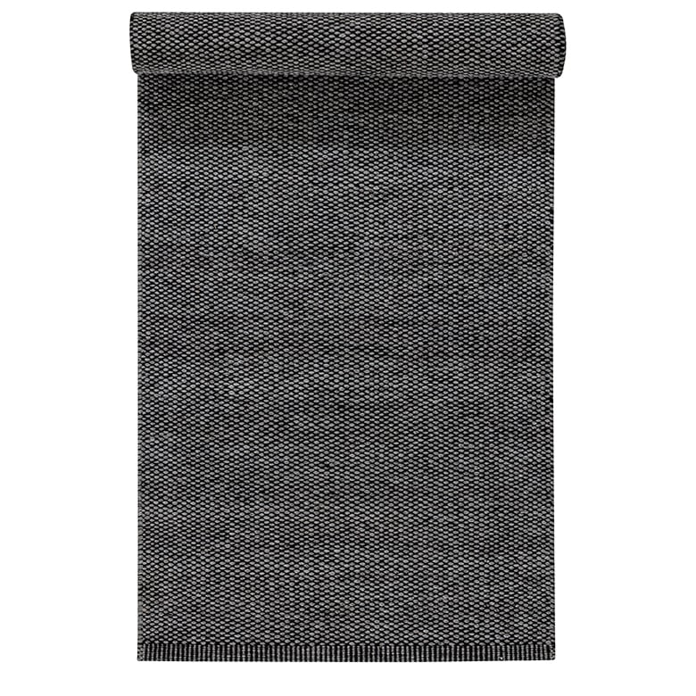 Scandi Living Lea wool carpet black 80x240 cm